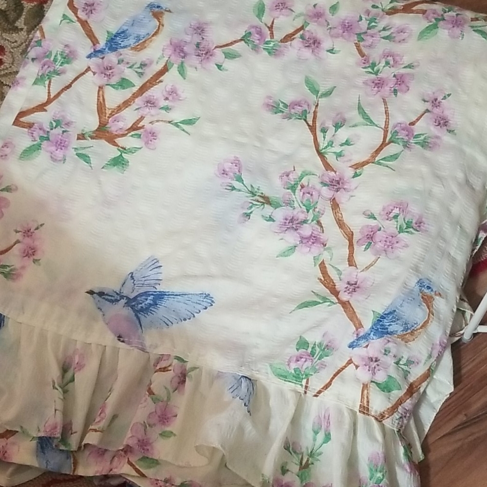 Floral Bedspread with birds, King